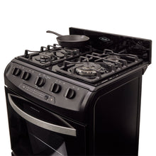 Estufa De Piso En Cristal Haceb De 60 Cm Gas Natural, Negro