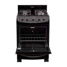 Estufa De Piso En Cristal Haceb De 60 Cm Gas Propano, Negro