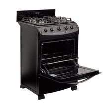 Estufa De Piso En Cristal Haceb De 60 Cm Gas Propano, Negro