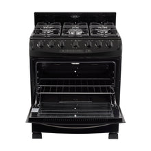 Estufa De Piso En Cristal Haceb De 76 Cm Gas Natural, Negro
