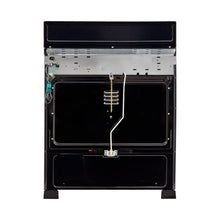 Estufa De Piso En Cristal Haceb De 76 Cm Gas Natural, Negro