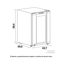Cava De Vinos 16 Botellas 50 Lts Challenger, Color Negro