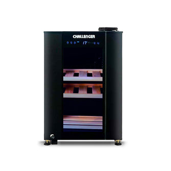 Cava De Vinos 16 Botellas 50 Lts Challenger, Color Negro
