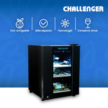 Cava De Vinos 16 Botellas 50 Lts Challenger, Color Negro