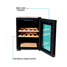 Cava De Vinos 16 Botellas 50 Lts Challenger, Color Negro