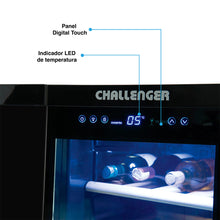 Cava De Vinos 16 Botellas 50 Lts Challenger, Color Negro