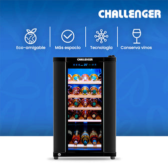Vinera 38 Botellas 115 Lts Challenger, Color Negro