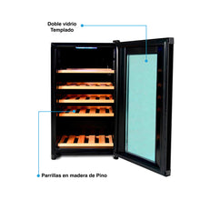 Vinera 38 Botellas 115 Lts Challenger, Color Negro