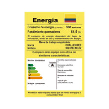 Estufa De Empotrar Challenger 4 Puestos Gas Natural, Negro