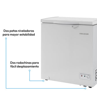 Congelador Horizontal 152 Lts Challenger , Color Blanco