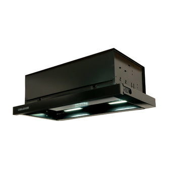 Campana Extraplana Frente Cristal Negra 3 Velocidades 60 Cm