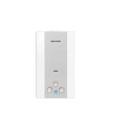 Calentador De Paso Gas Natural 10 Lt Tiro Natural Challenger, Color Blanco