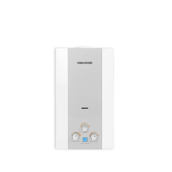 Calentador De Paso Gas Natural 10 Lt Tiro Natural Challenger, Color Blanco
