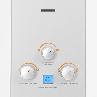 Calentador De Paso Gas Natural 10 Lt Tiro Natural Challenger, Color Blanco
