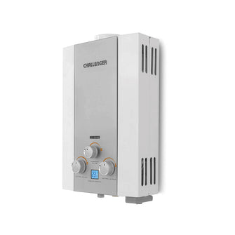 Calentador De Paso Gas Natural 6 Lt Tiro Natural Challenger, Color Blanco