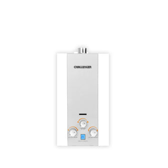 Calentador De Paso Gas Natural 6 Lt Tiro Forzado Challenger, Color Blanco