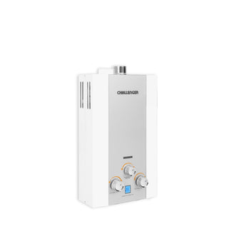 Calentador De Paso Gas Natural 6 Lt Tiro Forzado Challenger, Color Blanco