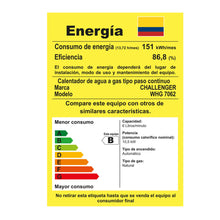 Calentador De Paso Gas Natural 6 Lt Tiro Forzado Challenger, Color Blanco