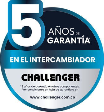 Calentador De Paso Gas Natural 6 Lt Tiro Forzado Challenger, Color Blanco