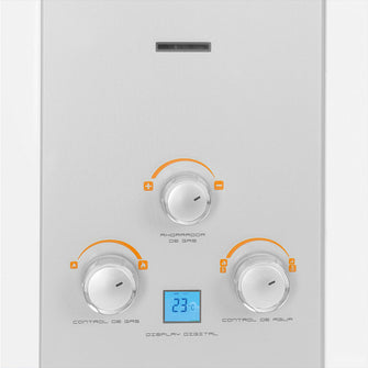 Calentador De Paso Gas Propano 12 Lt Tiro Natural Challenger, Color Blanco