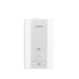 Calentador De Paso Gas Natural 12 Lt Tiro Natural Challenger, Color Blanco
