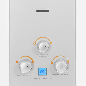 Calentador De Paso Gas Natural 12 Lt Tiro Natural Challenger, Color Blanco