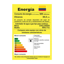Calentador De Paso Gas Natural 12 Lt Tiro Natural Challenger, Color Blanco