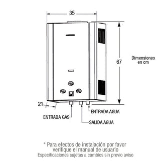 Calentador De Paso Gas Natural 12 Lt Tiro Natural Challenger, Color Blanco