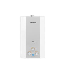 Calentador De Paso Gas Natural 12 Lt Tiro Forzado Challenger, Color Blanco