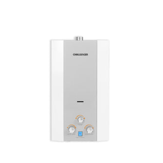 Calentador De Paso Gas Natural 12 Lt Tiro Forzado Challenger, Color Blanco
