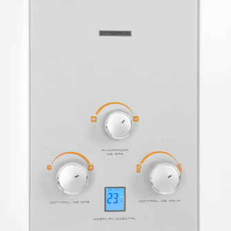 Calentador De Paso Gas Natural 12 Lt Tiro Forzado Challenger, Color Blanco