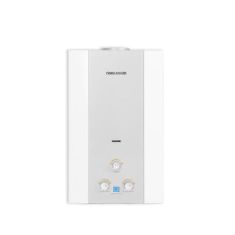 Calentador De Paso Gas Natural 16 Lt Tiro Natural Challenger, Color Blanco