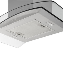Campana Isla En Acero Tipo Cristal 60 Cm 3 Velocidades
