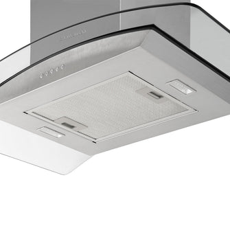 Campana Isla En Acero Tipo Cristal 60 Cm 3 Velocidades