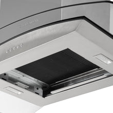 Campana Isla En Acero Tipo Cristal 60 Cm 3 Velocidades