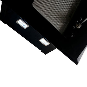 Campana Peninsula En Cristal Negro 60 Cm 3 Velocidades