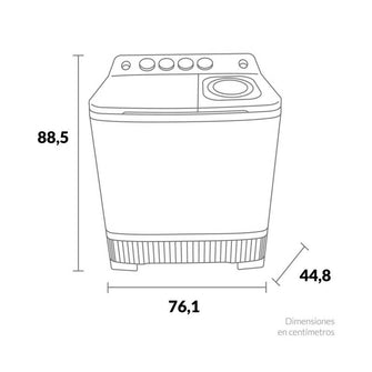 Lavadora  Semiautomática Cw 4707 Bl Doble Tina 7 Kg - De 15 Lb Challenger, Color Blanco