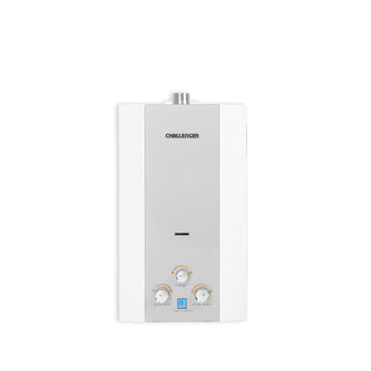 Calentador De Paso Gas Natural 10 Lt Tiro Forzado Challenger, Color Blanco
