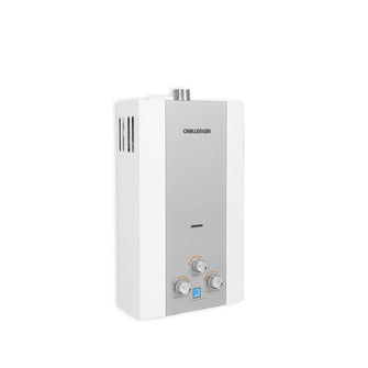 Calentador De Paso Gas Natural 10 Lt Tiro Forzado Challenger, Color Blanco
