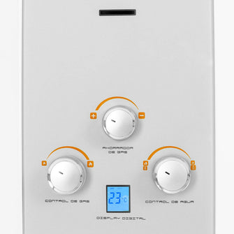 Calentador De Paso Gas Natural 10 Lt Tiro Forzado Challenger, Color Blanco