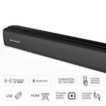 Barra de sonido Bluetooth SB60 Challenger, Color Negro