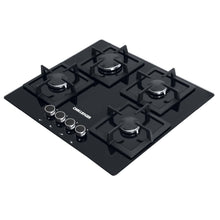 Estufa De Empotrar Challenger 60cms 4 Puestos Gas Natural, Negro