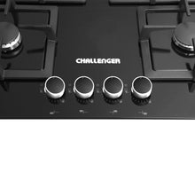 Estufa De Empotrar Challenger 60cms 4 Puestos Gas Natural, Negro
