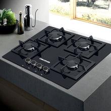 Estufa De Empotrar Challenger 60cms 4 Puestos Gas Natural, Negro