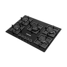 Estufa De Empotrar Challenger 76cm 5 Puestos Gas Natural, Negro