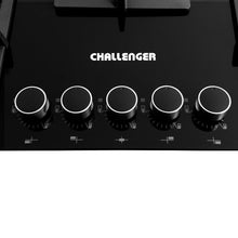 Estufa De Empotrar Challenger 76cm 5 Puestos Gas Natural, Negro