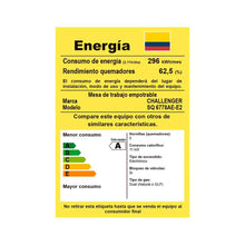 Estufa De Empotrar Challenger 76cm 5 Puestos Gas Natural, Negro