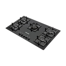 Estufa De Empotrar Challenger 91cms 5 Puestos Gas Natural, Negro