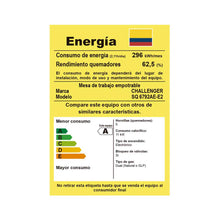 Estufa De Empotrar Challenger 91cms 5 Puestos Gas Natural, Negro