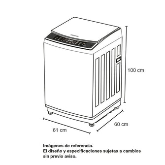 Lavadora Automática 15 Kg - De 33 Lb Challenger, Color Gris